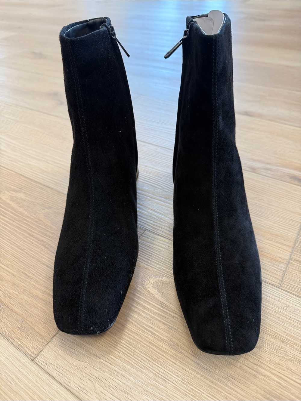 Sam Edelman Black Suede Ankle Booties with Side Zip